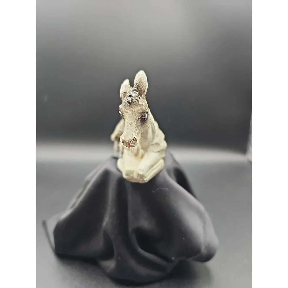 Vintage Italy 15 Donkey Nativity Replacement Animal Seated Plastic. AA